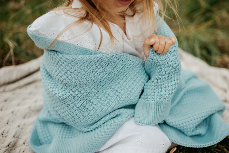 Cotton and eucalyptus baby blankets