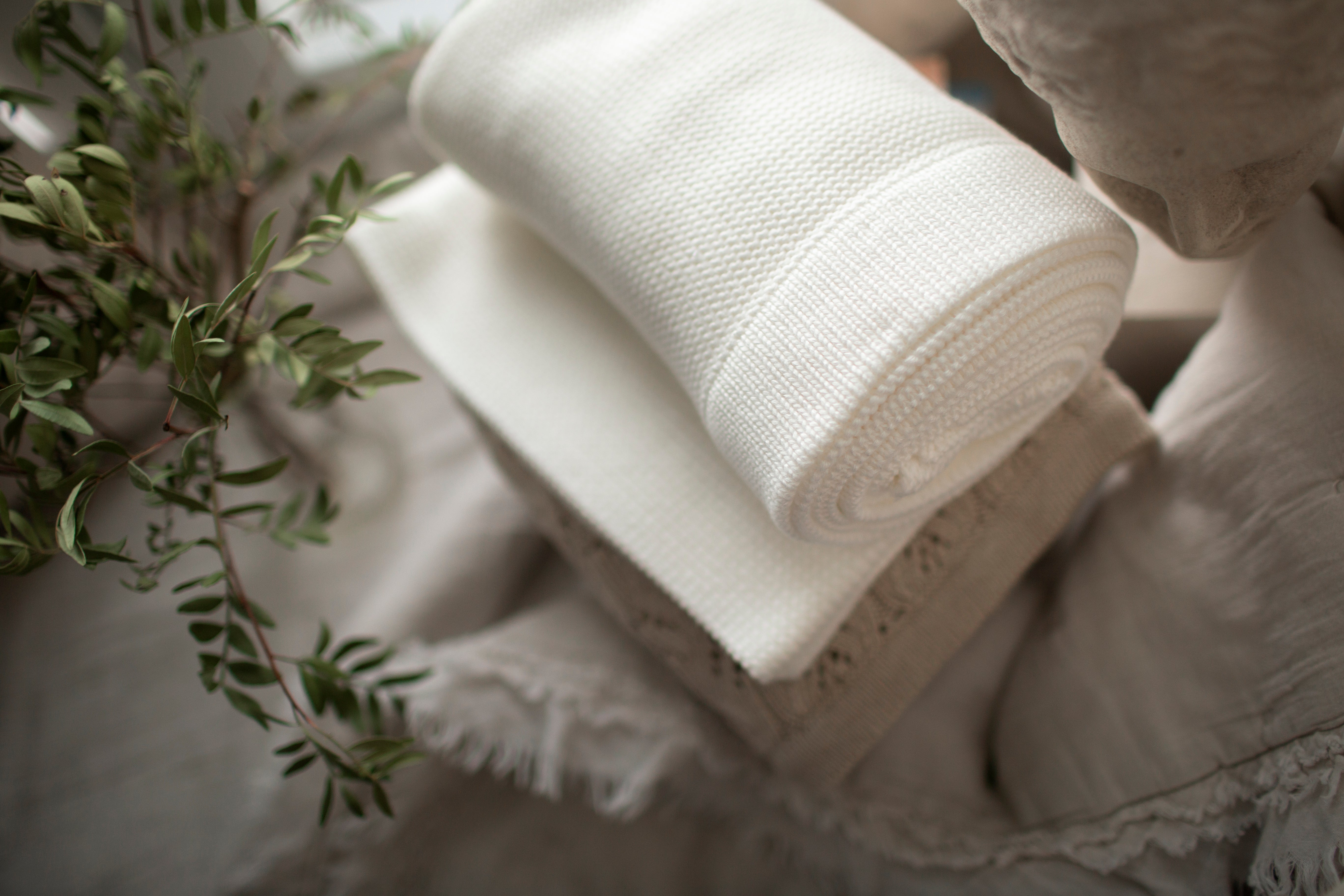 Couverture bébé en bambou -Vintage mint classic