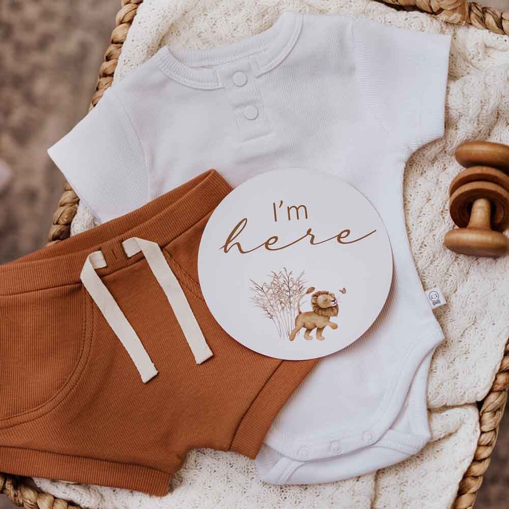 Cartes premières fois de bébé - Lion