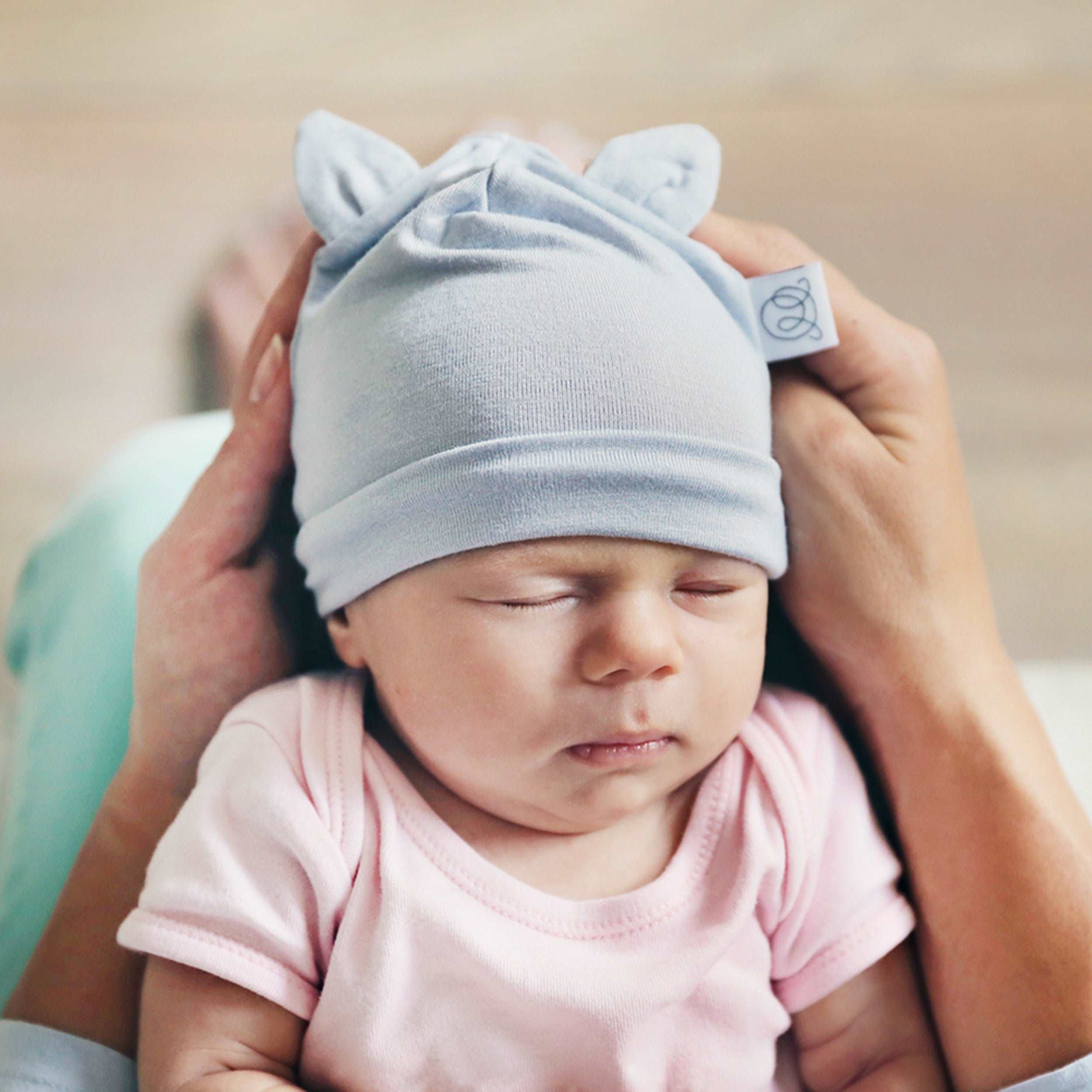 Bamboo baby cap - Blue