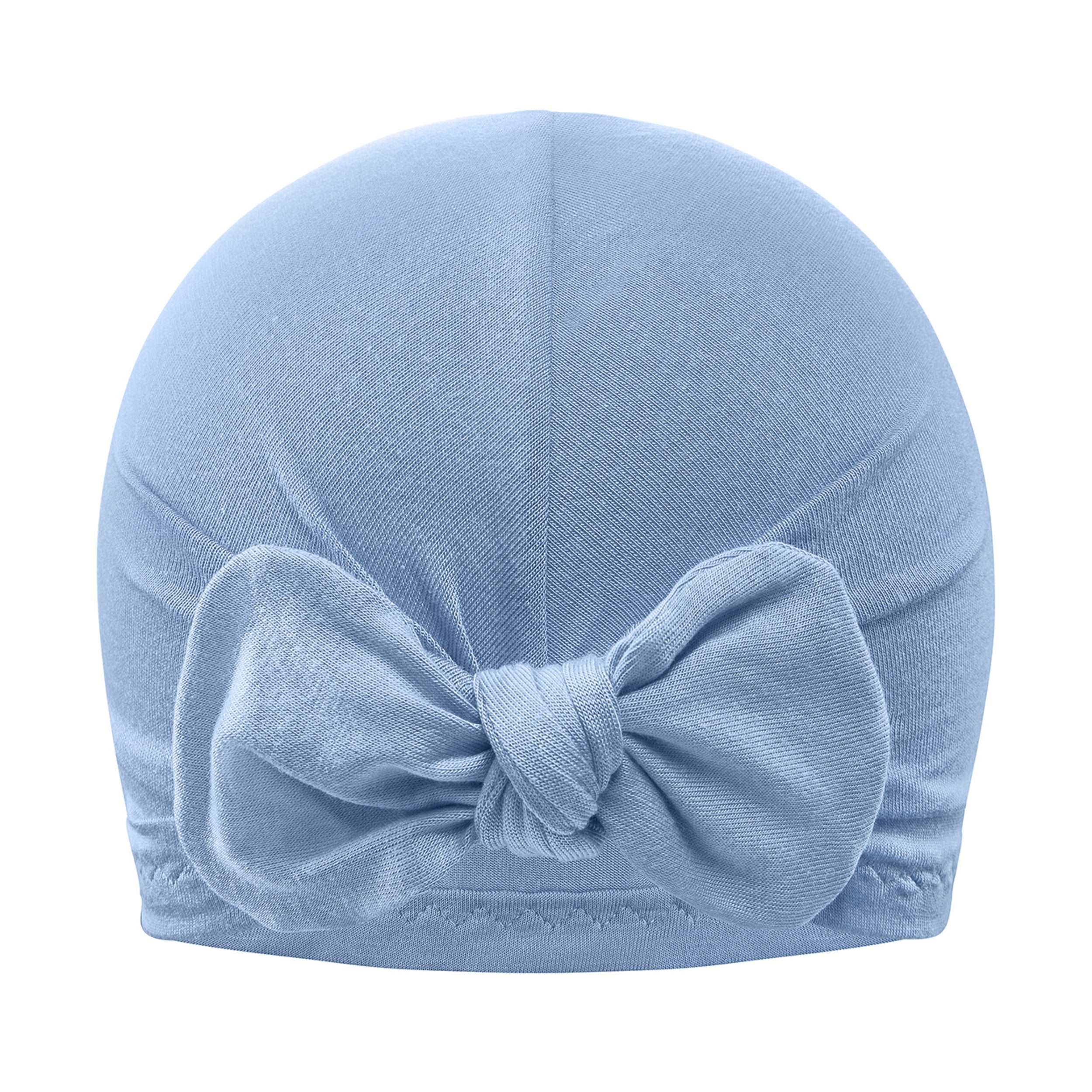 bamboo baby turban blue