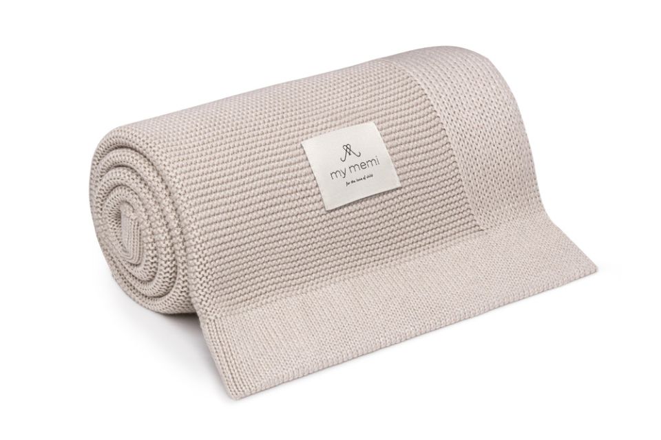 Couverture bébé en bambou -Light Beige Classic