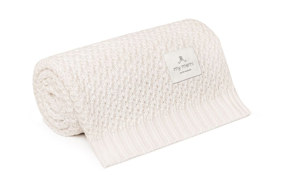 Couverture bébé en bambou - Cream chain
