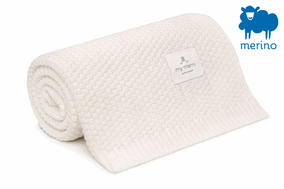 Merino baby blanket - Classic Cream