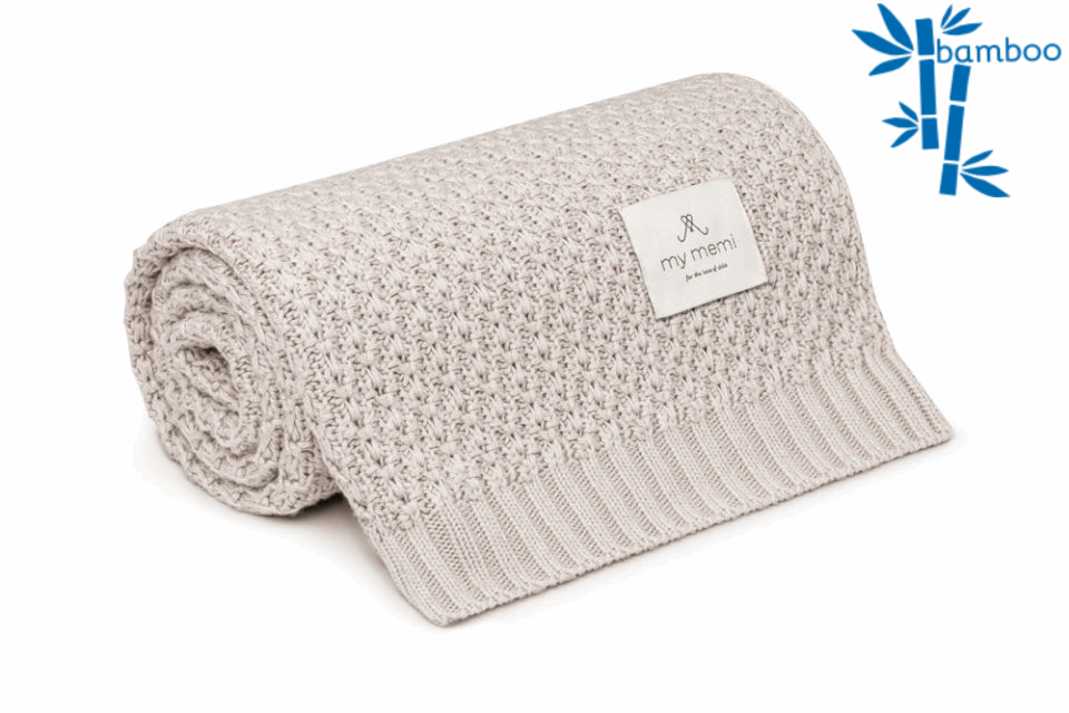 Bamboo Baby Blanket - Chain Light Beige