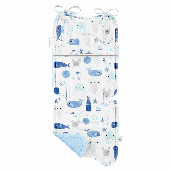 Bamboo Stroller pad - Ocean friends