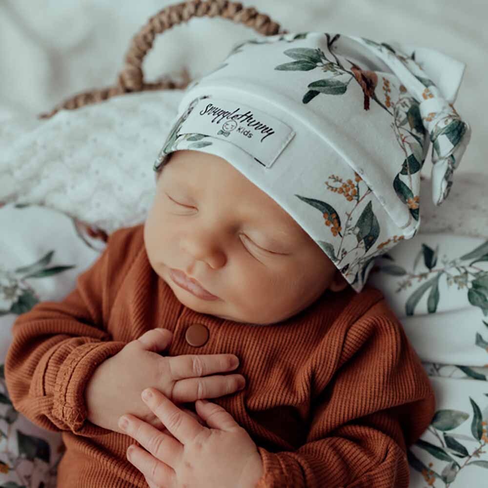 Multi-use swaddle and beanie set - Eucalyptus