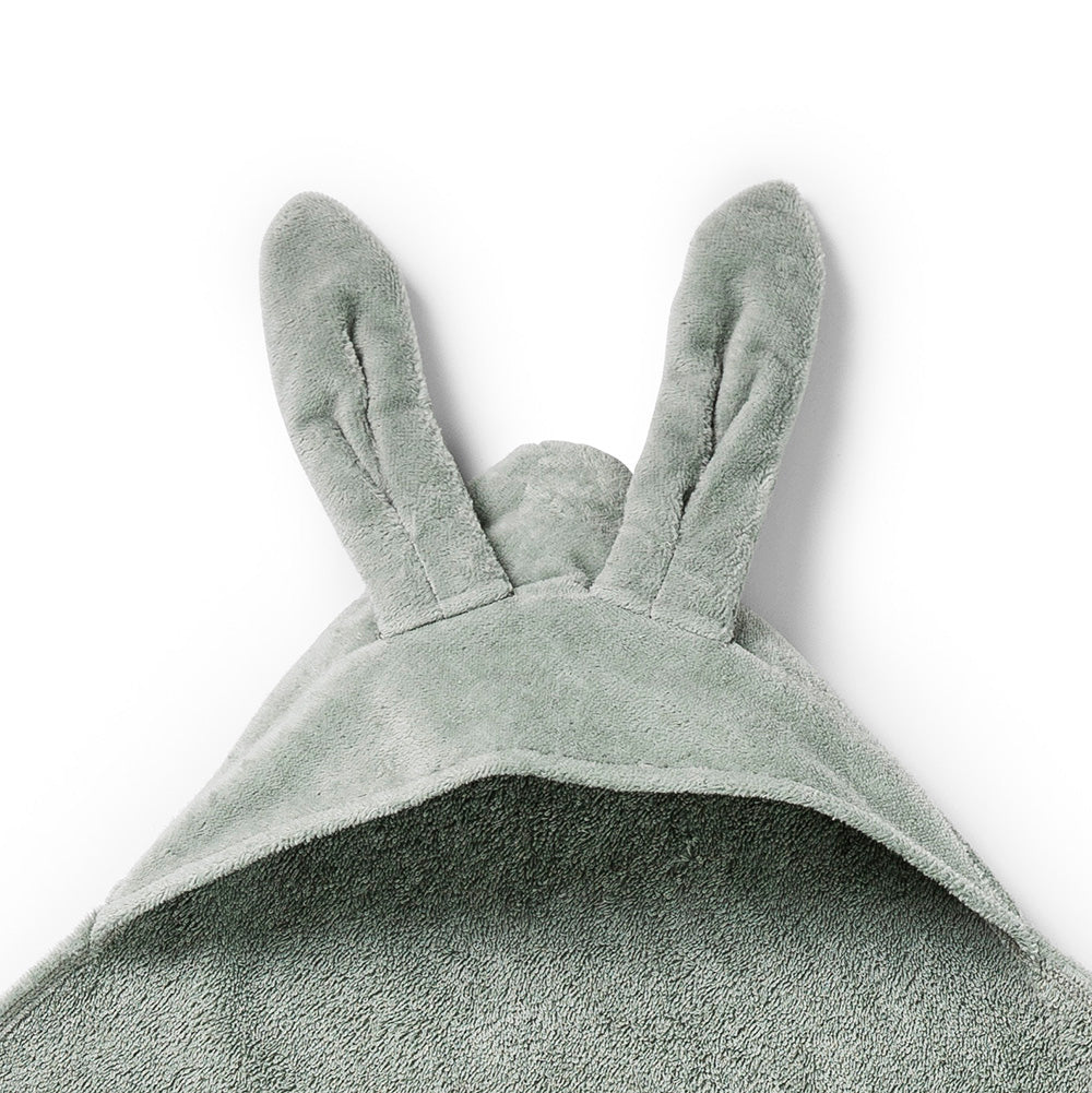 Baby Towel – Mineral green bunny
