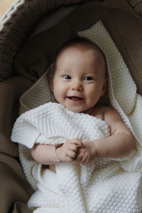 Merino baby blanket - Classic Grey