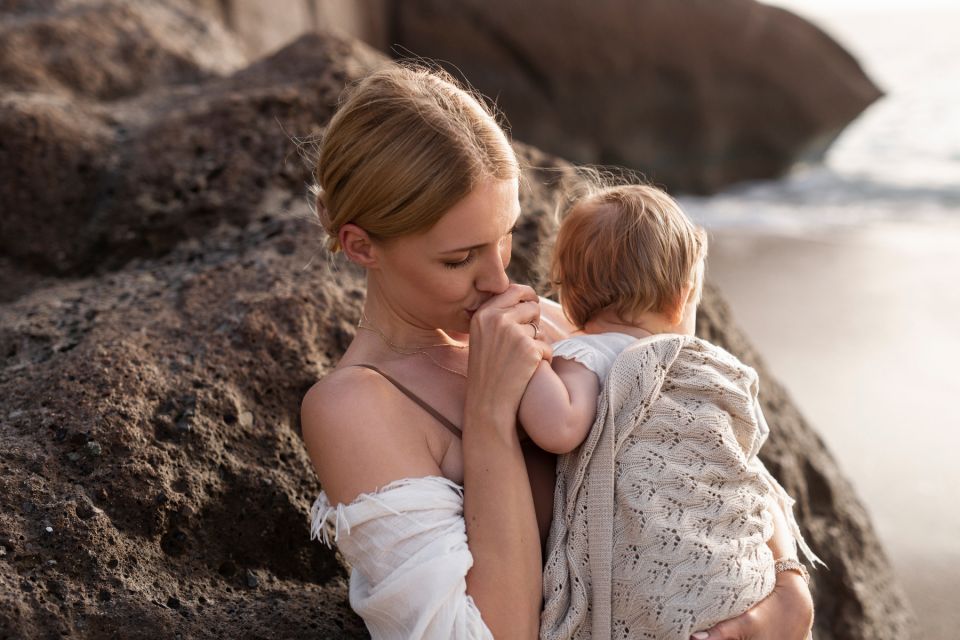 Bamboo Baby Blanket - Airy Weave Light Beige