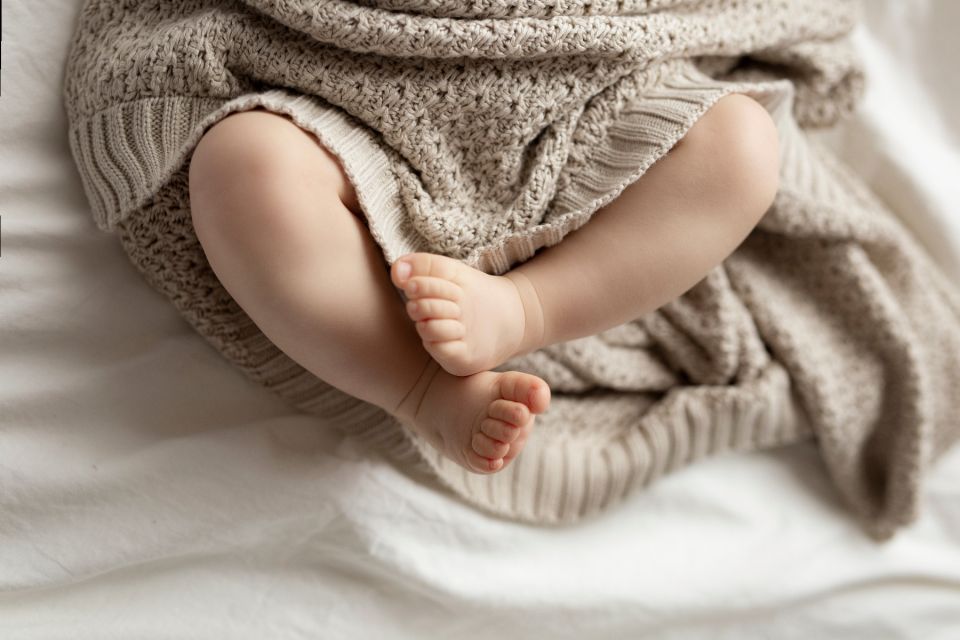 Bambus Babydecke - Light Beige Chain