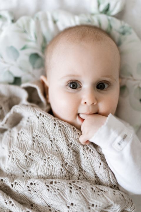 Bamboo Baby Blanket - Airy Weave Light Beige