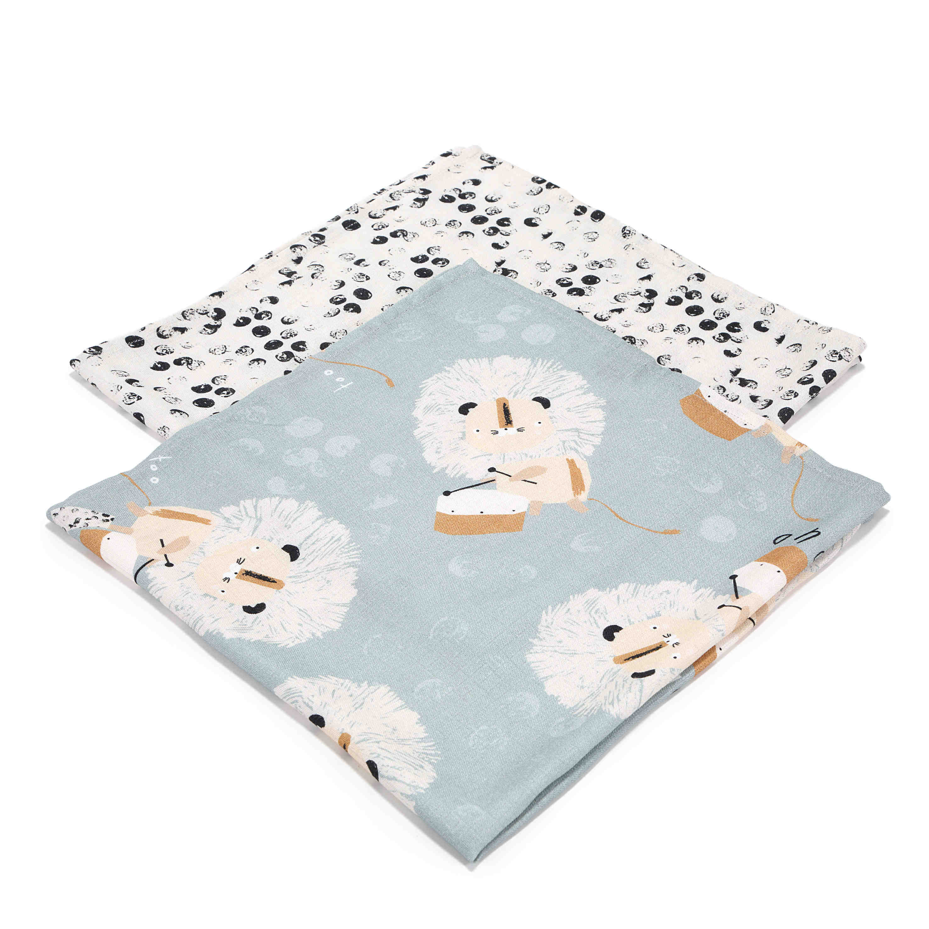 Multi-use bamboo muslin 2-pack - Wild cats