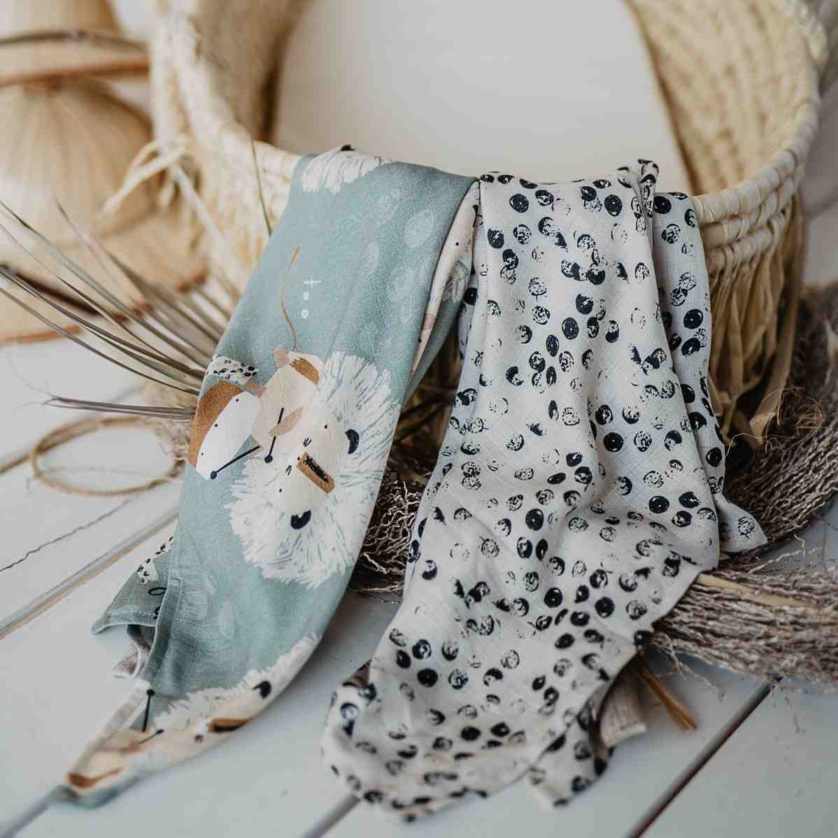 Multi-use bamboo muslin 2-pack - Wild cats