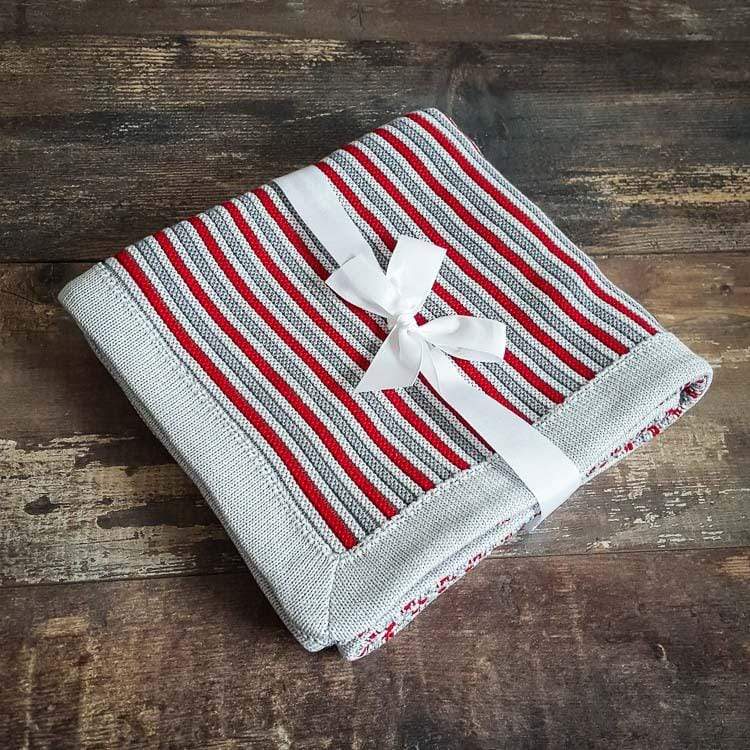 Spring & autumn blanket - Red&Grey - Mamastore