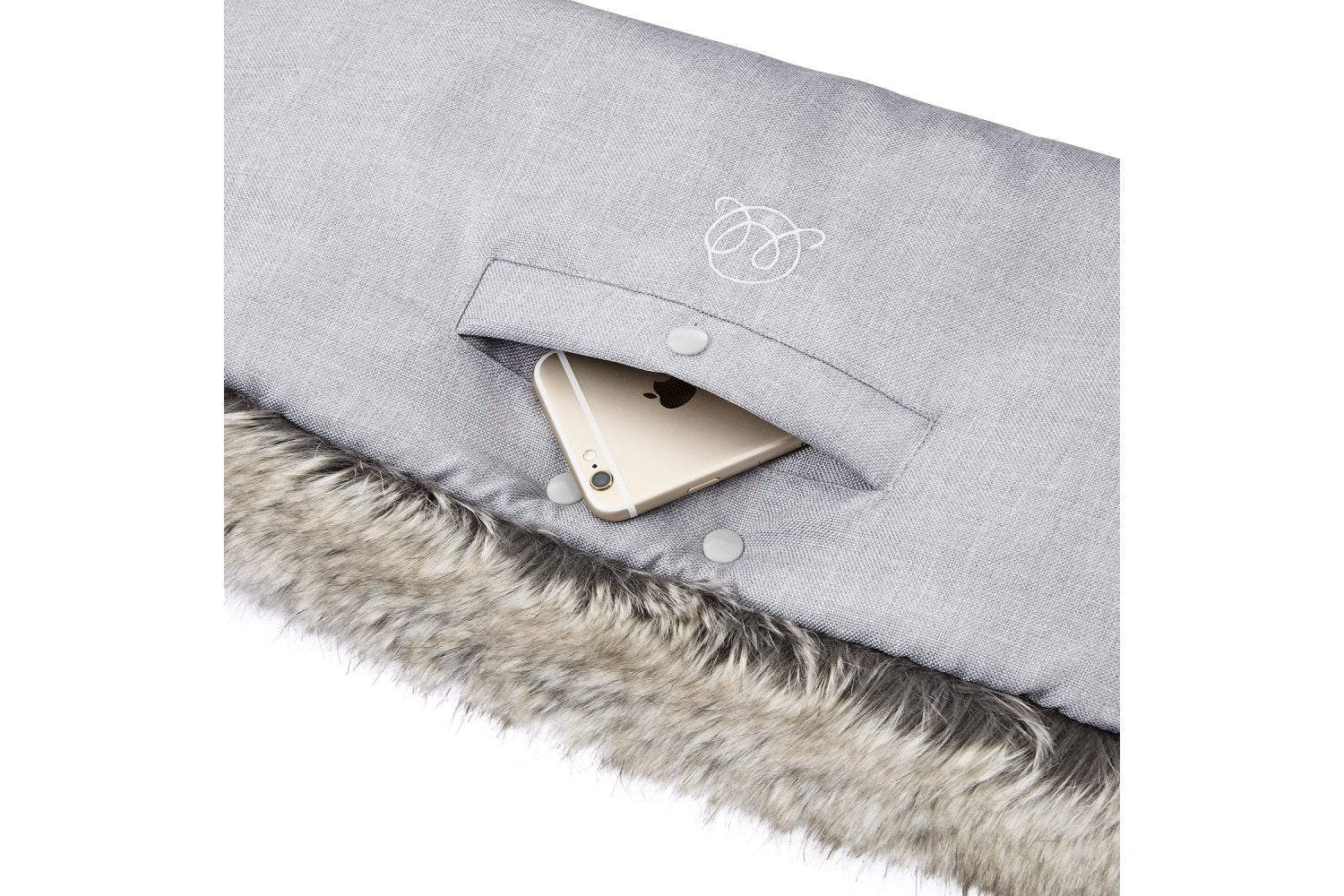 Stroller handmuff - Elegant light grey - Mamastore