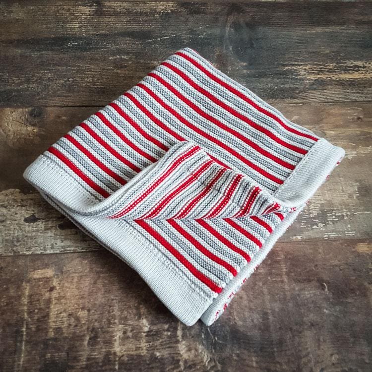Spring & autumn blanket - Red&Grey - Mamastore