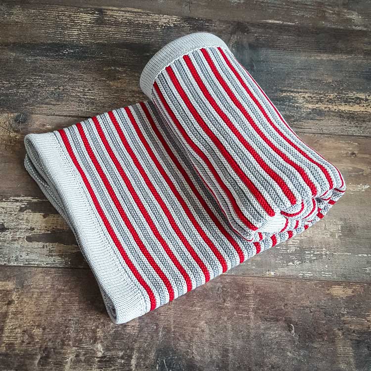 Spring & autumn blanket - Red&Grey - Mamastore