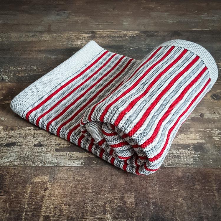 Spring & autumn blanket - Red&Grey - Mamastore