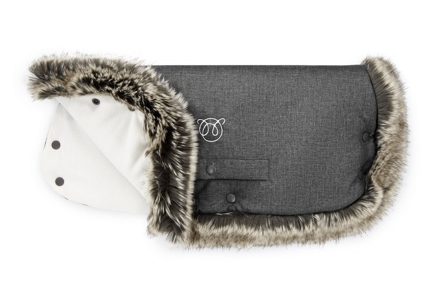 Stroller handmuff - Elegant light grey - Mamastore