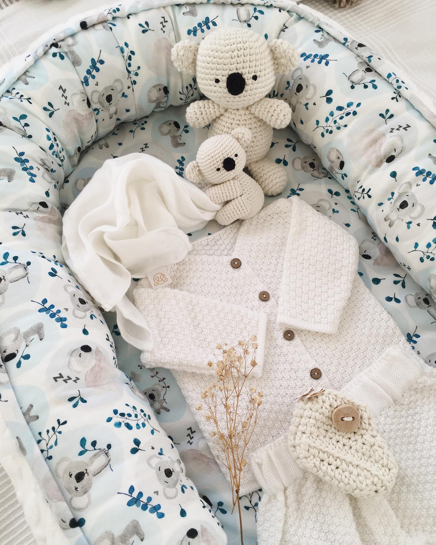 Multi-use bamboo muslin Trio-pack - Koala