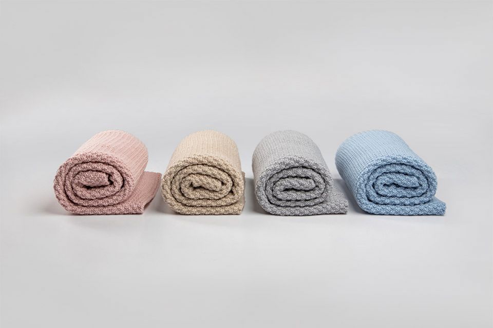 Couverture bébé en mérinos - Classic Bleu