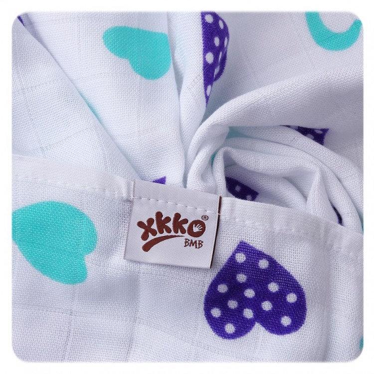 Multi-use bamboo muslin Trio-pack - Ocean Hearts&Waves - Mamastore