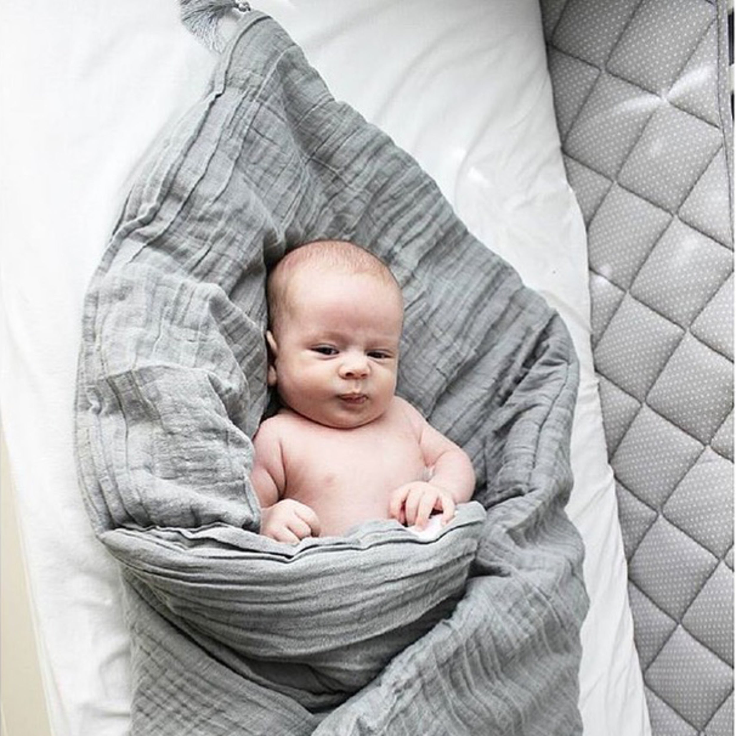 Muslin baby blanket - Beige