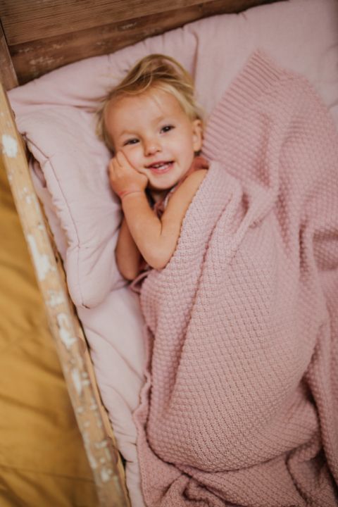 Merino baby blanket - Classic Powder Pink