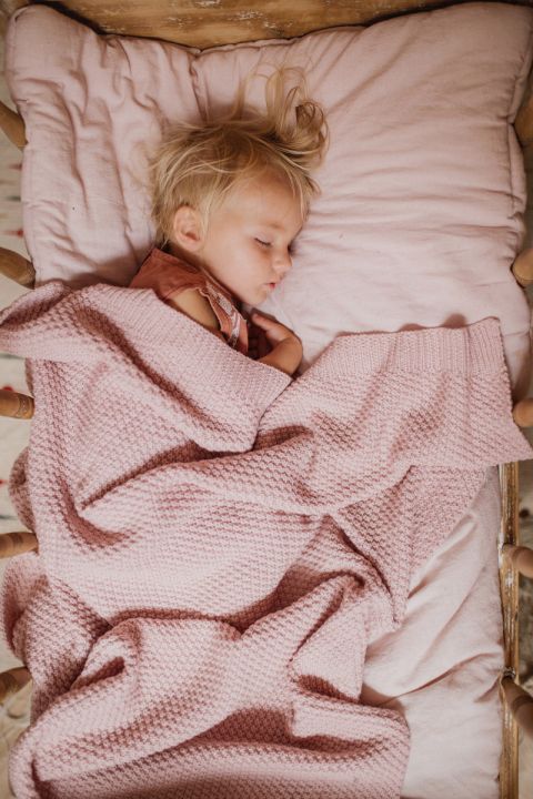 Merino baby blanket - Classic Powder Pink