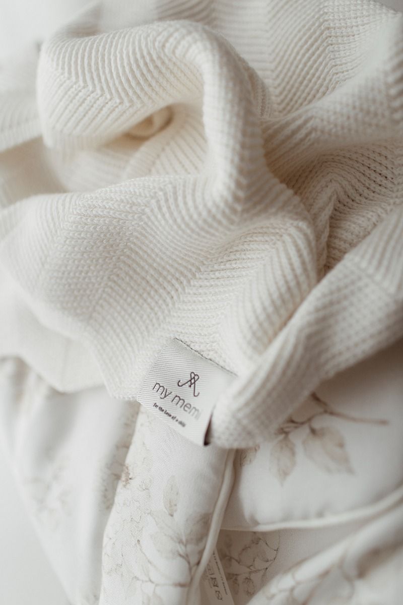 Couverture bébé en bambou - Classy cream.