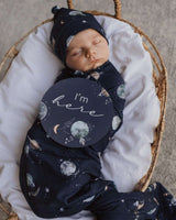 Multi-use swaddle and beanie set - Milky Way