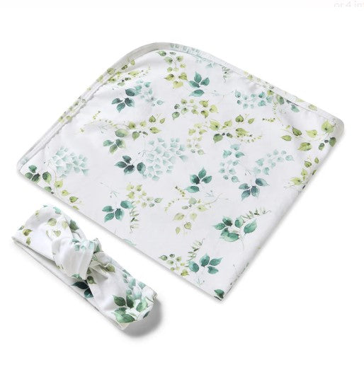 Multi-use swaddle and beanie set - Eden