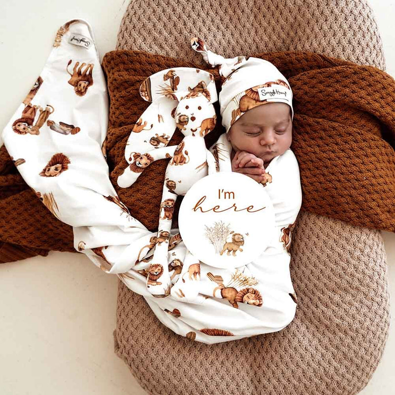 Lange d'emmaillotage et bonnet bébé - ensemble Milky Way – Mamastore