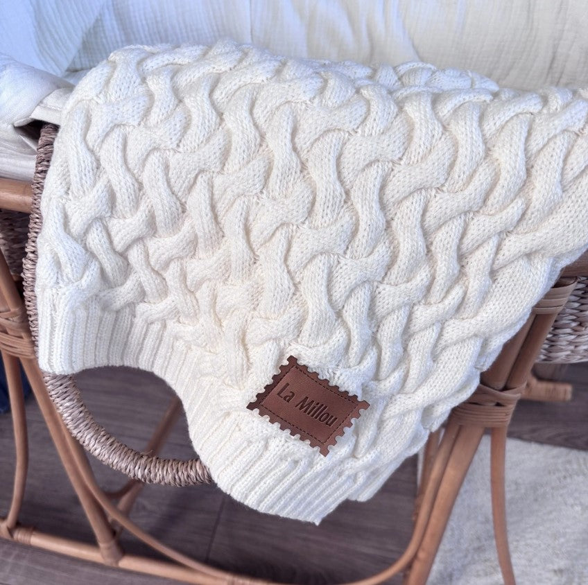 Merino baby blanket - Cream