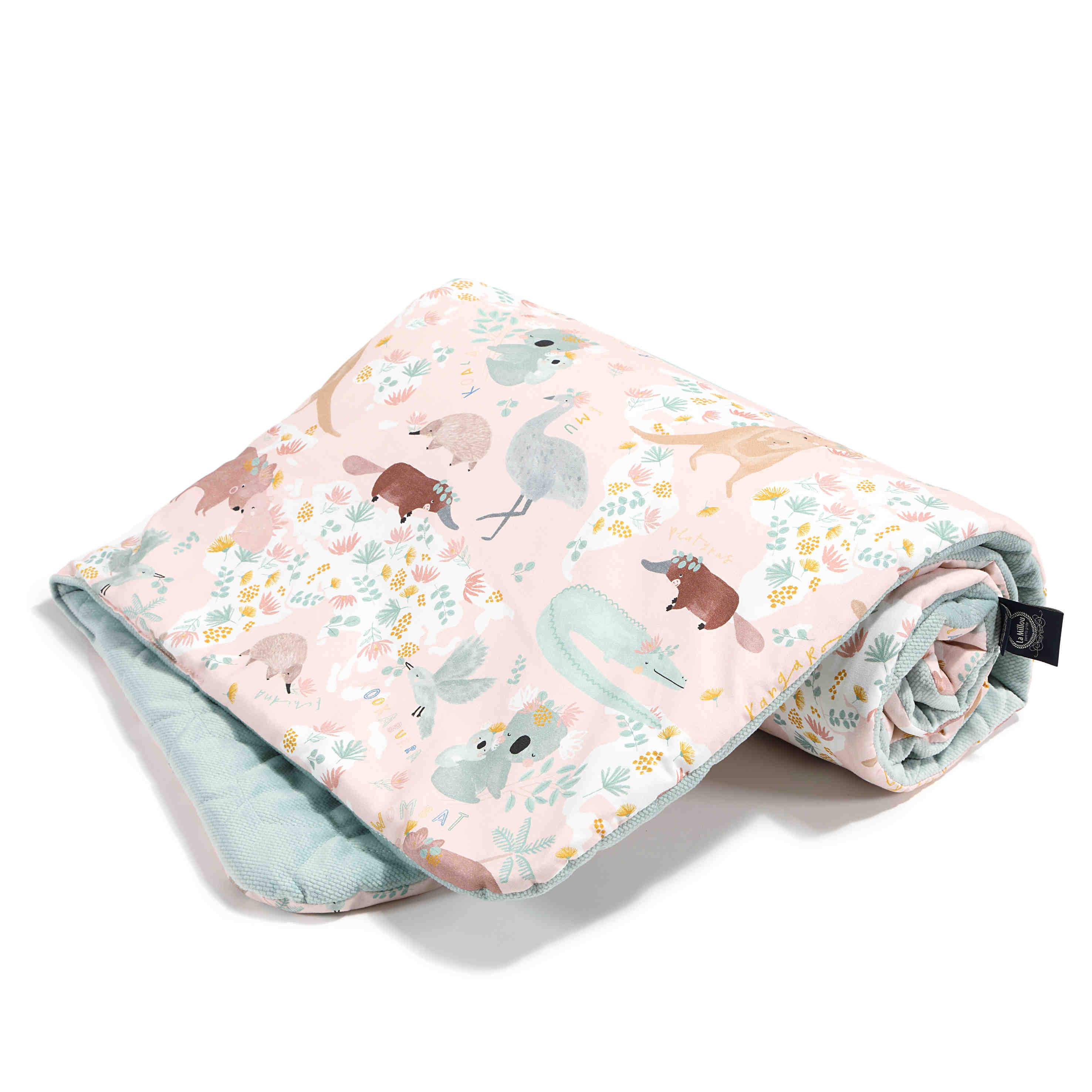 Cuddly baby blanket - Dundee and friends Pink-Mint