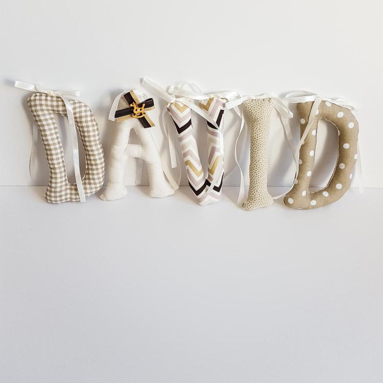 Handmade baby name - DAVID - Mamastore