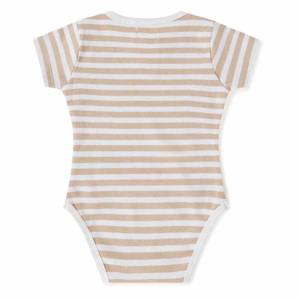 Baby-Kurzarmbody  - Vanilla stripes