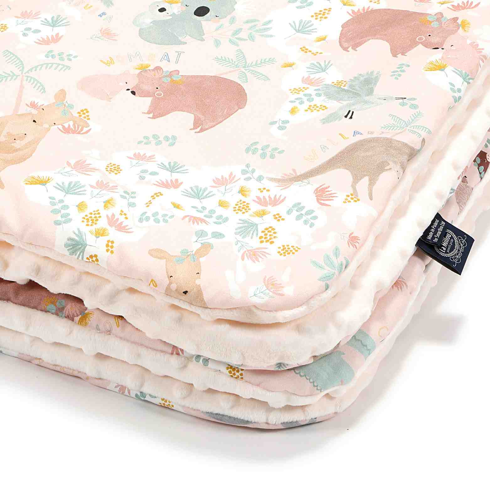 Cuddly baby blanket - Dundee and friends Pink-ecru