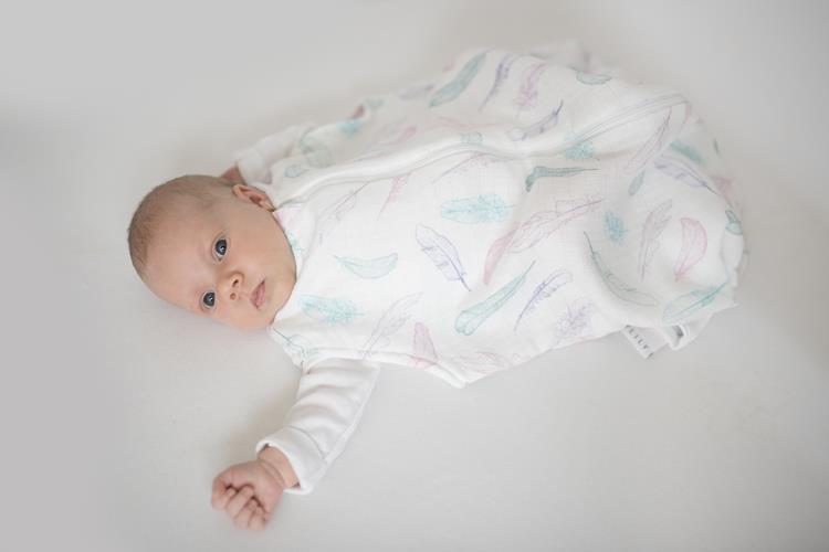 Summer ThermoBalance baby sleeping bag - Powder feathers
