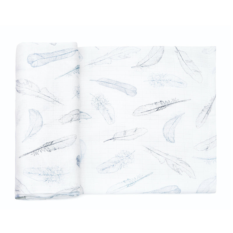 Multi-use bamboo muslin - Heavenly Feathers