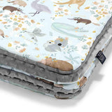 BIGGER size Cuddly baby blanket - Dundee and friends Grey