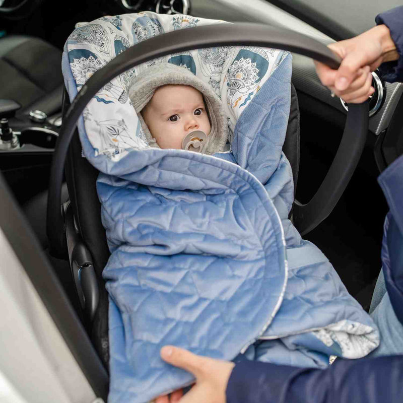 Couverture enveloppante pour bébé en coton - Siège Auto Poussette