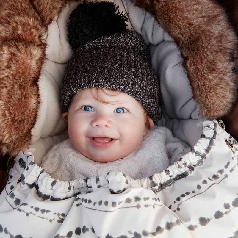 Footmuff Elodie details - Pebble Green