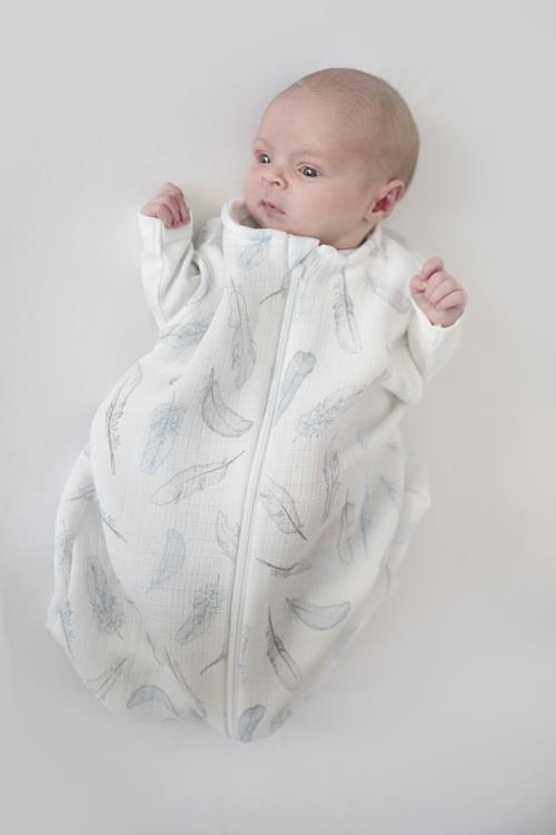 Sommer ThermoBalance Bambus Baby Schlafsack - Powder feathers