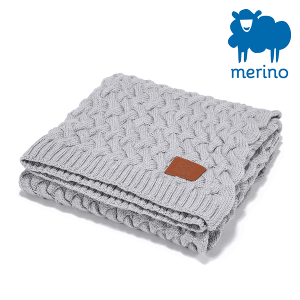 Merino Babydecke - Grey