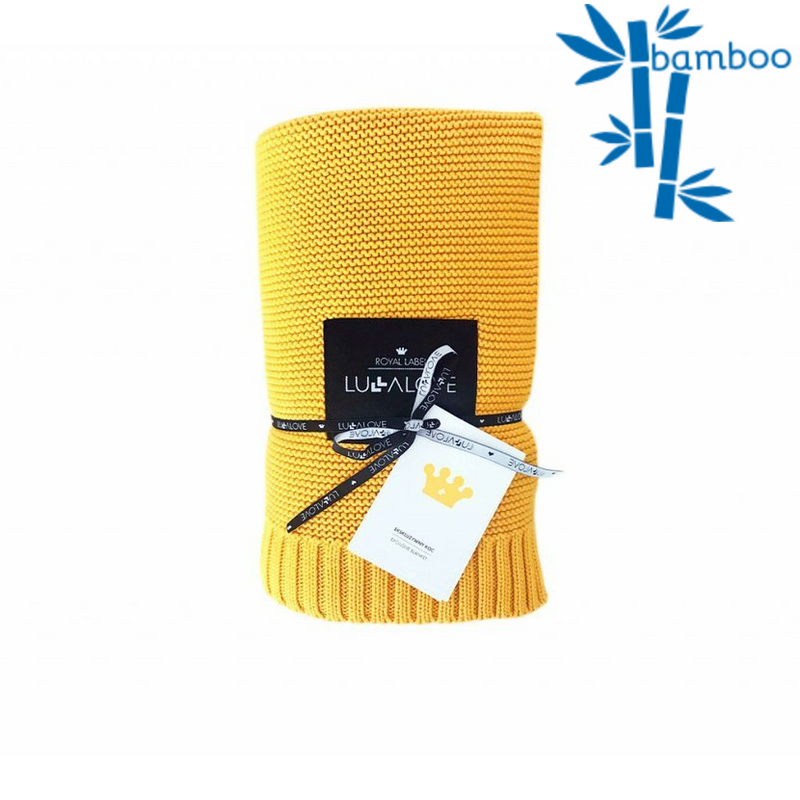Bamboo Baby Blanket - Simple mustard
