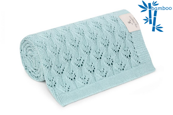 Bamboo Baby Blanket - Airy Weave Vintage Mint