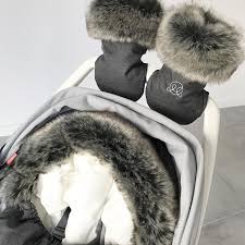 Stroller handmuffs - Elegant light grey