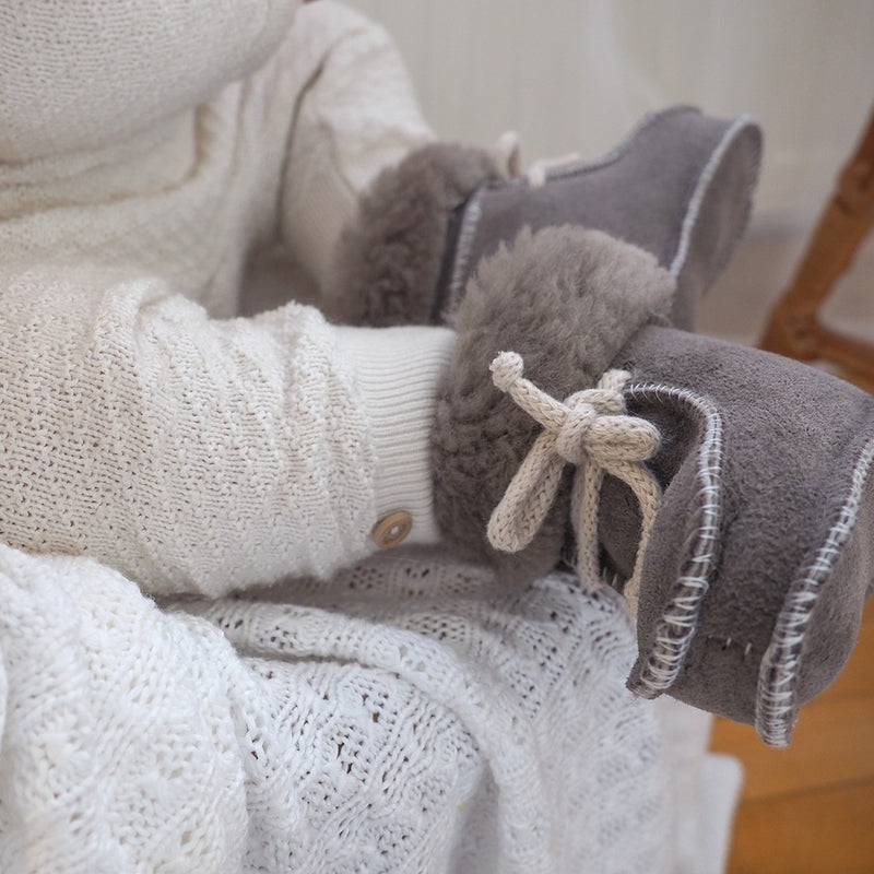 Sheepskin booties Grey